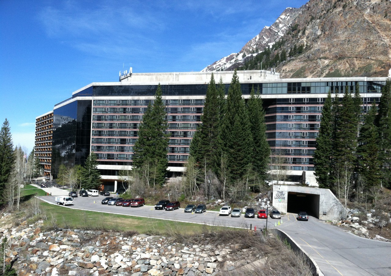 The Cliff Lodge at the Snowbird Ski and Summer Resort in the Wasatch Range of the Rocky Mountains outside of Salt Lake City, Utah. For the past 27 years, the SIAM Conference on Applications of Dynamical Systems took place at this venue. Photo courtesy of Hans Kaper.