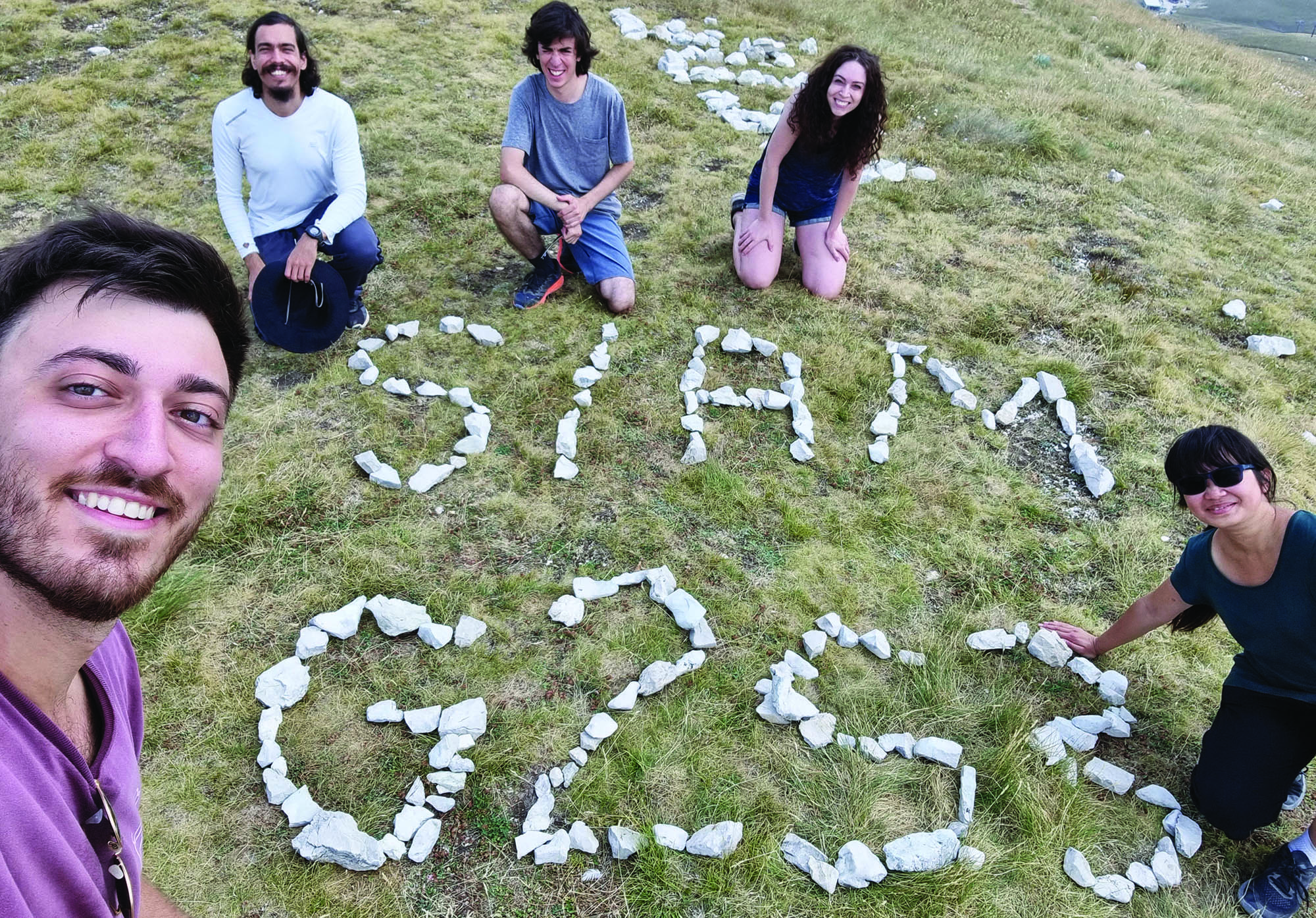 Student participants enjoy a hiking excursion to Santo Stefano di Sessanio and the Castle of Rocca Calascio during the 2022 Gene Golub SIAM Summer School (G2S3), which took place in L’Aquila, Italy, in August 2022. Photo courtesy of Lingyi Yang.