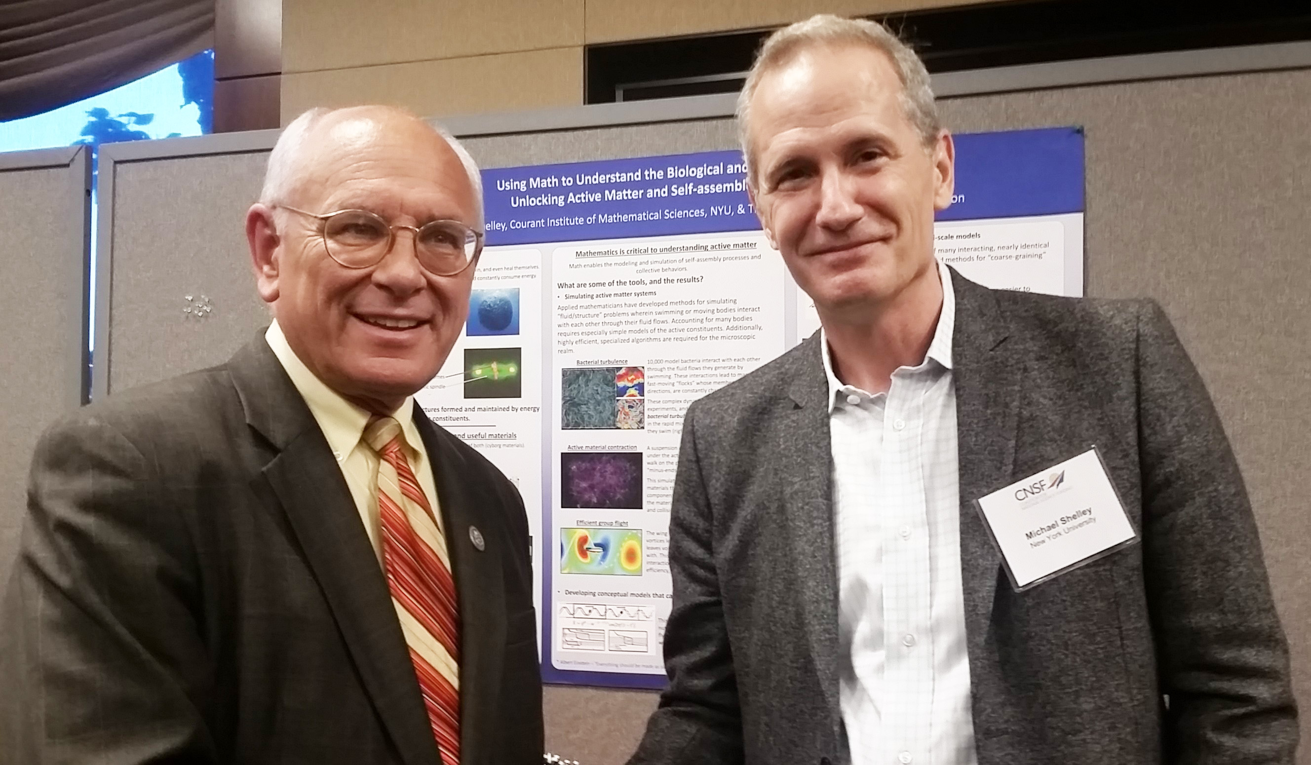 Mike Shelley (right) meets with Representative Paul Tonko (D-NY) at the 23rd Annual Coalition for National Science Funding (CNSF) Capitol Hill Exhibition, which took place in Washington, D.C., this May. Photo credit: Eliana Perlmutter.