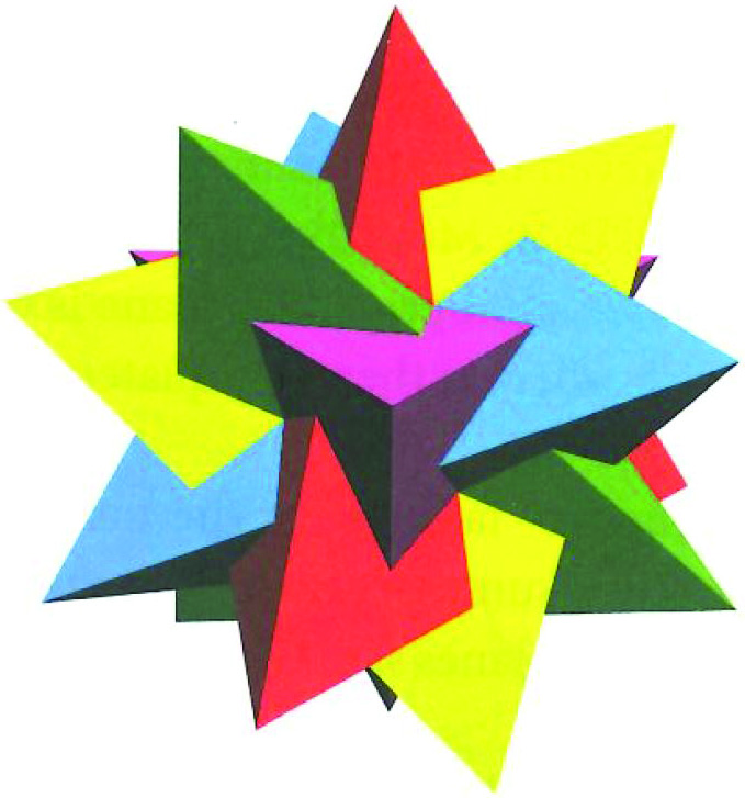 &lt;strong&gt;Figure 1.&lt;/strong&gt; Five tetrahedra in a dodecahedron. Figure courtesy of Princeton University Press.