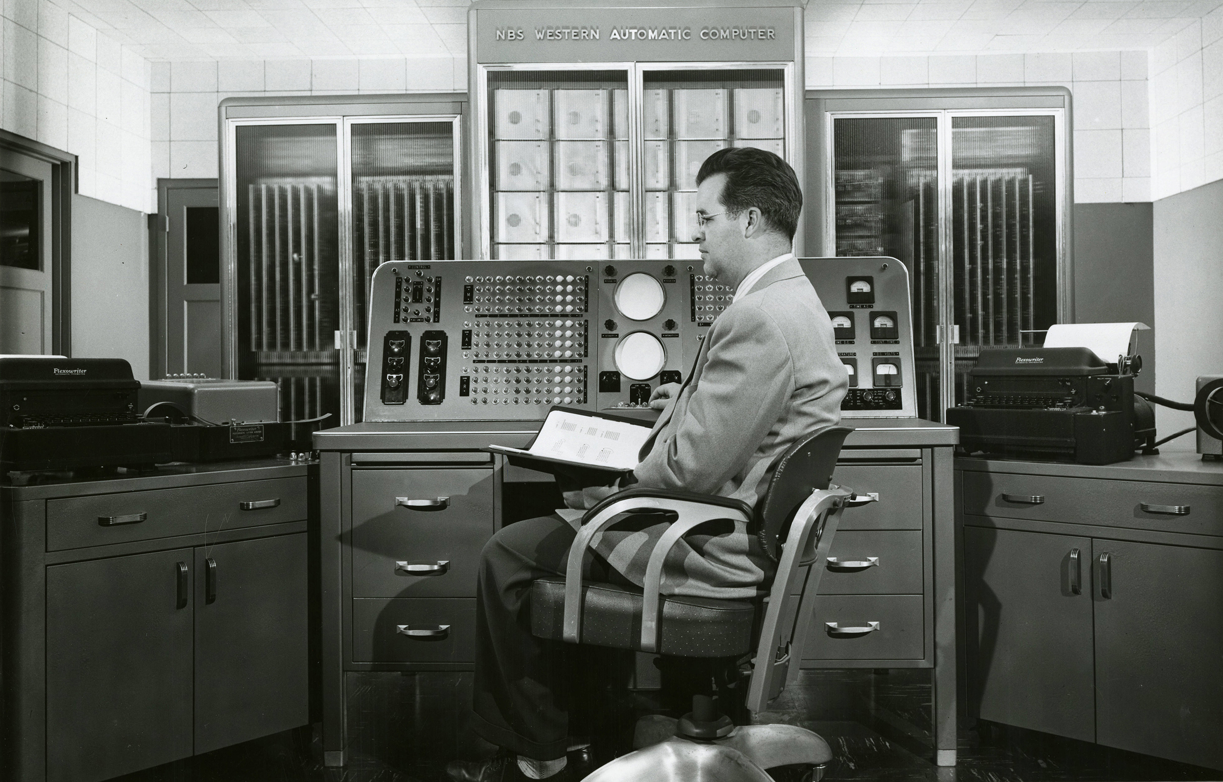 &lt;strong&gt;Figure 1.&lt;/strong&gt; Harry Douglas Huskey works at the Standards Western Automatic Computer (SWAC), which he designed and constructed for the Institute for Numerical Analysis at the U.S. National Bureau of Standards. Figure courtesy of the National Institute of Standards and Technology Digital Archives, Gaithersburg, MD, 20899.