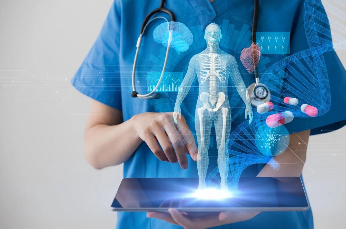 &lt;strong&gt;Figure 1.&lt;/strong&gt; Advanced artificial intelligence technology has the potential to radically improve health care for both individuals and entire populations around the world. Adobe Stock Metamorworks image.