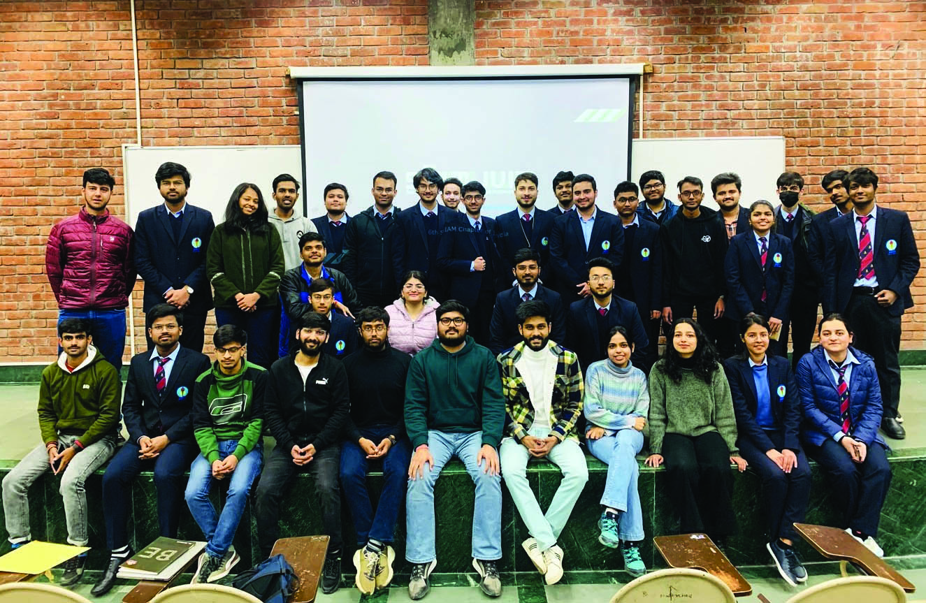 Members of the Jaypee University of Information Technology (JUIT) SIAM Student Chapter gather for a chapter meeting in January 2023. Photo courtesy of the JUIT SIAM Student Chapter.