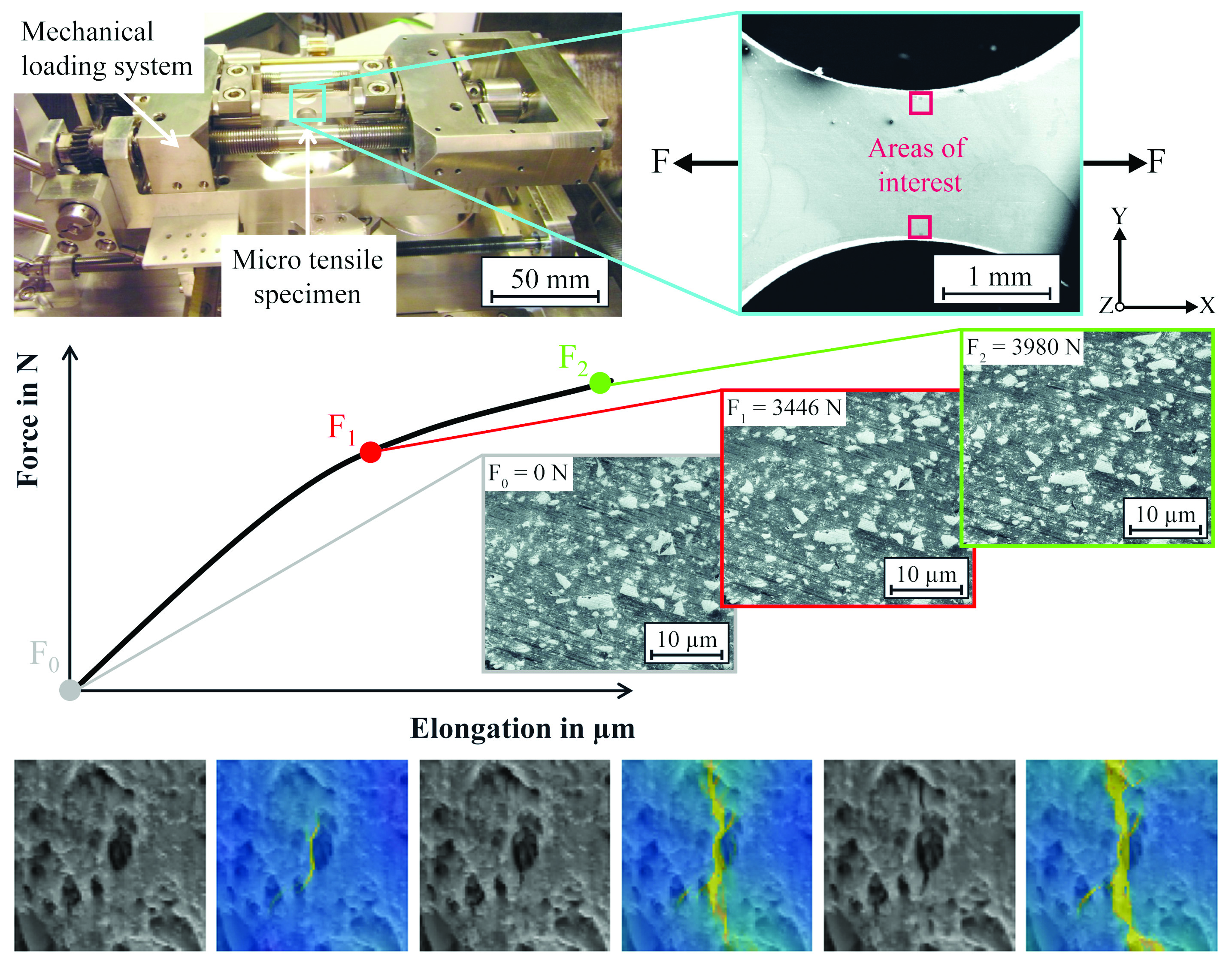 &lt;strong&gt;Figure 2.&lt;/strong&gt; Crack detection in materials during tensile tests by optical flow variational methods. Even cracks that are not visible to the human eye (gray value images) can be detected. Figure courtesy of [2].