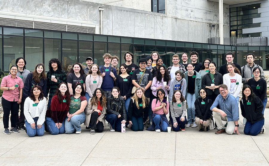 The Loyola University Chicago (LUC) SIAM Student Chapter and LUC Physics Club visit Argonne National Laboratory in March 2025. SIAM Past President Sven Leyffer (front row, second from right) provided a tour of the facilities. Photo courtesy of Mary Dzielski.