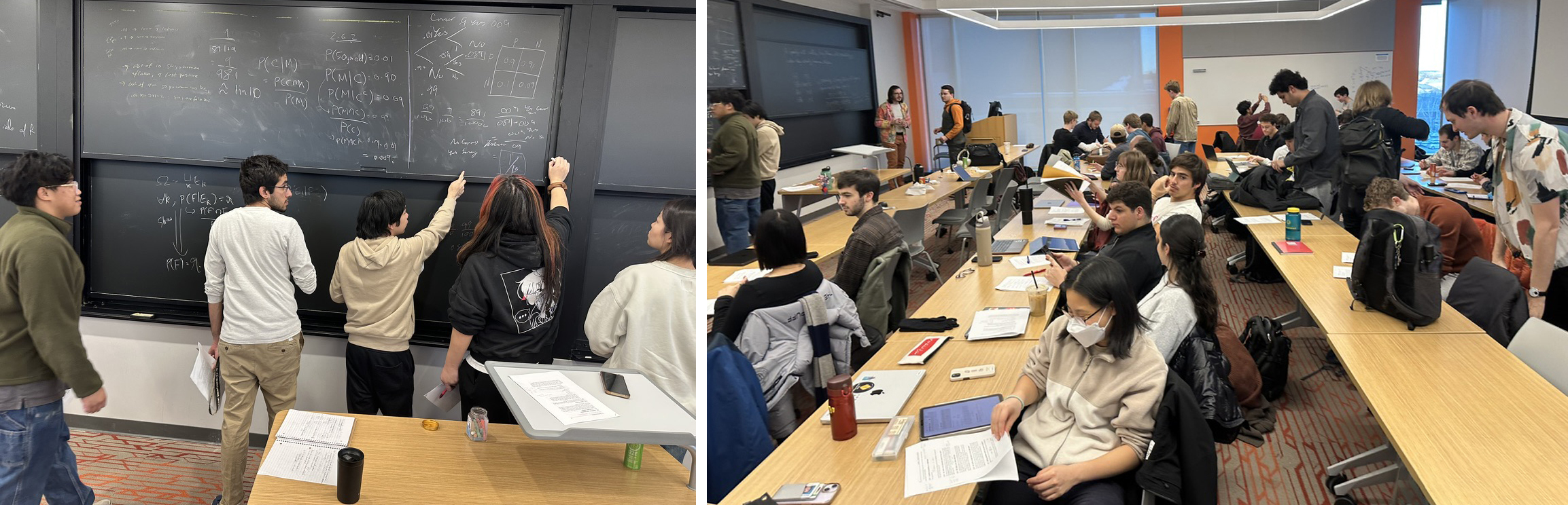 Students working during one of the discussion classes. Photos courtesy of the author.