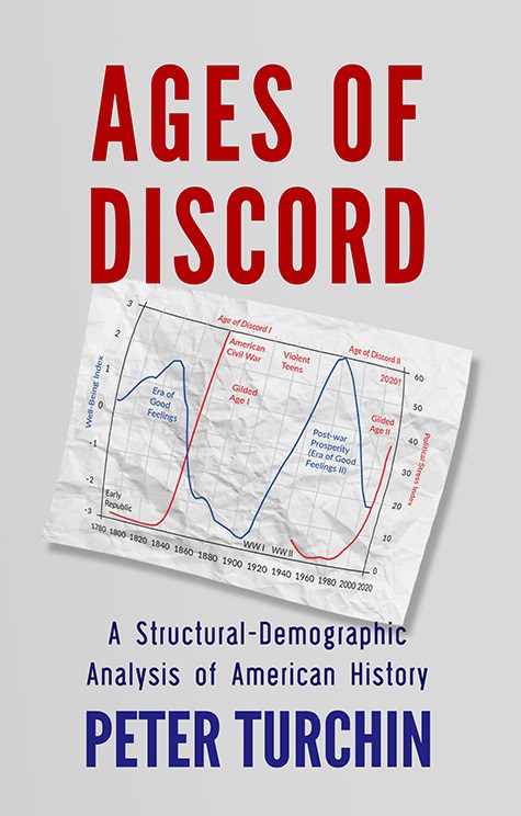 <em>Ages of Discord: A Structural-Demographic Analysis of American History.</em> By Peter Turchin. Courtesy of Beresta Books.
