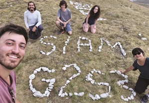 Student participants enjoy a hiking excursion to Santo Stefano di Sessanio and the Castle of Rocca Calascio during the 2022 Gene Golub SIAM Summer School (G2S3), which took place in L’Aquila, Italy, in August 2022. Photo courtesy of Lingyi Yang.