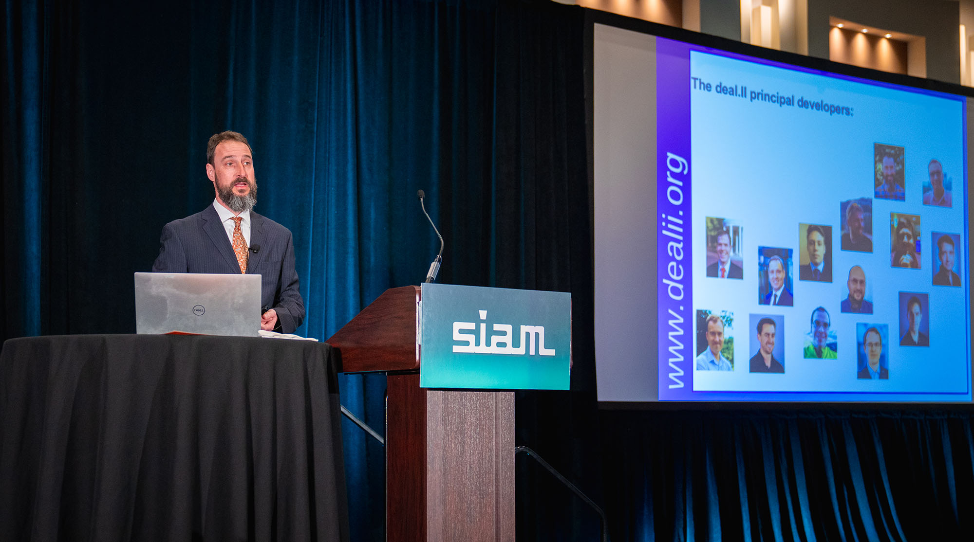 Wolfgang Bangerth of Colorado State University delivered a presentation about the deal.II project during the 2025 SIAM Conference on Computational Science and Engineering, which was held in Fort Worth, Texas, this past March. As the principal authors of deal.II, Bangerth and his colleagues received the 2025 SIAM/ACM Prize in Computational Science and Engineering. SIAM photo.