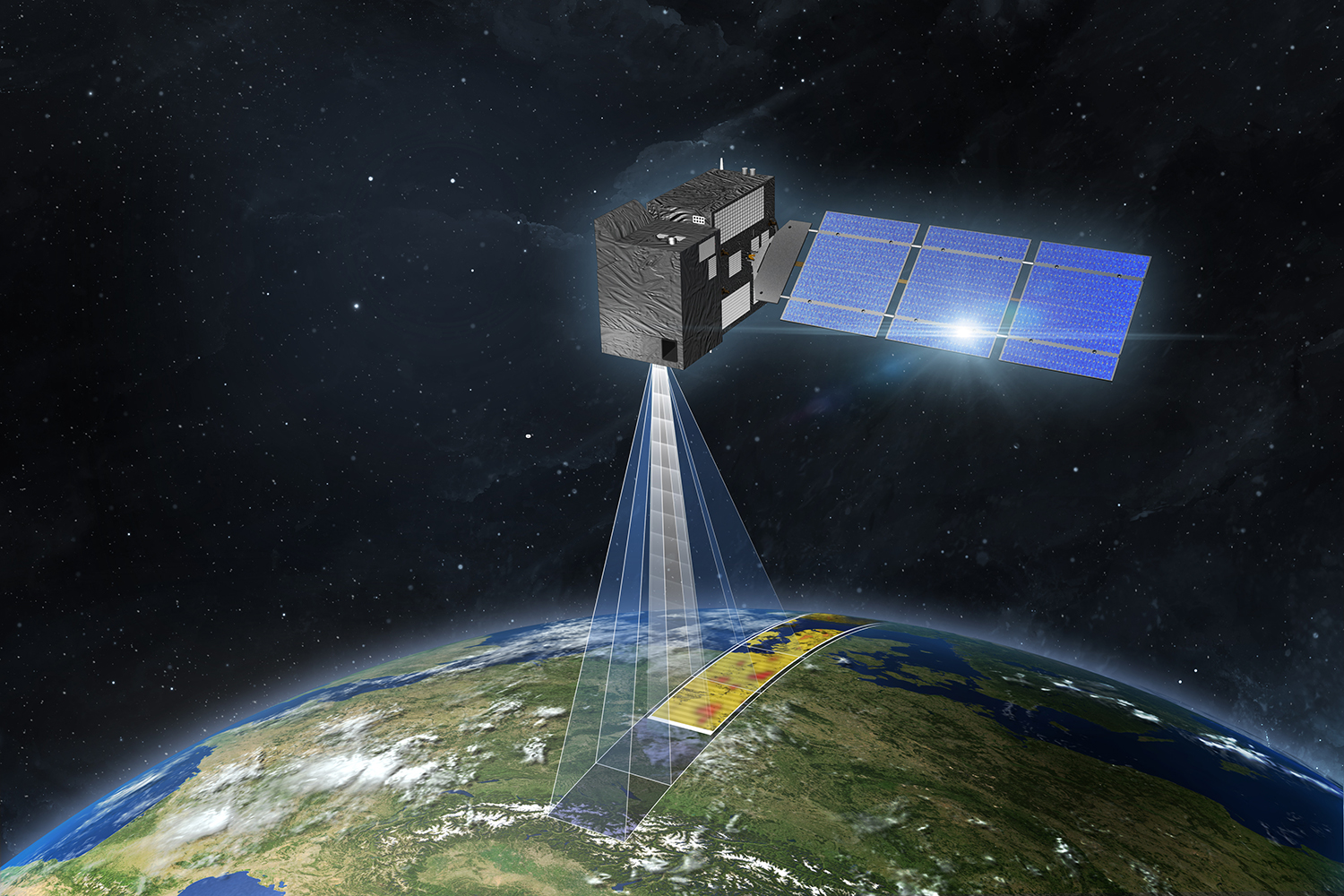 &lt;strong&gt;Figure 1.&lt;/strong&gt; The European Space Agency’s (ESA) Copernicus Anthropogenic Carbon Dioxide Monitoring mission will be the first mission to measure the amount of carbon dioxide that human activity releases into the atmosphere. Image © ESA/OHB.