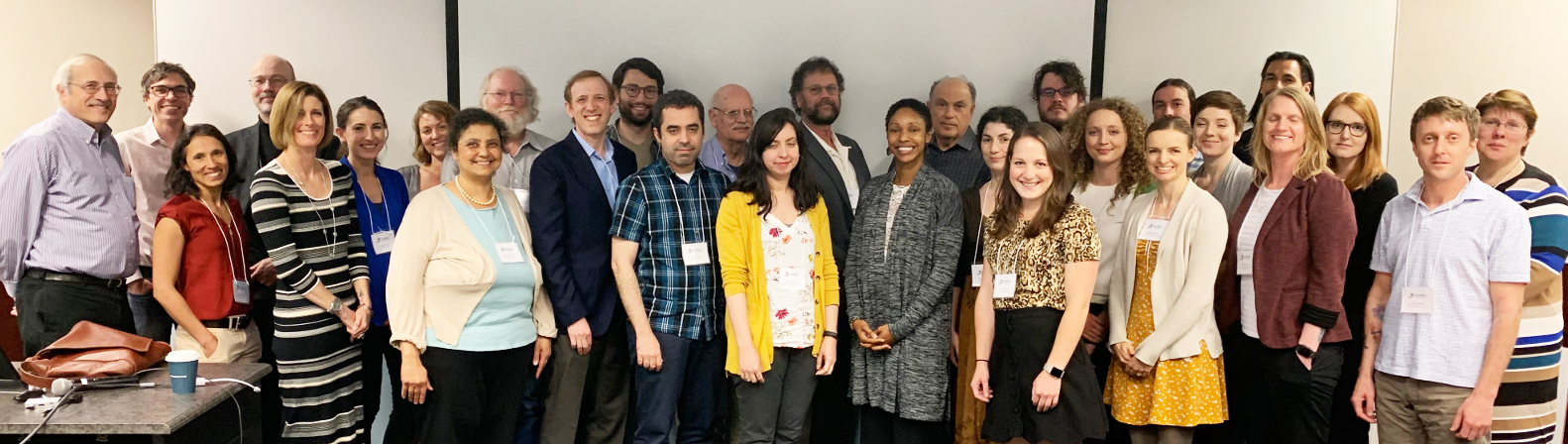 Participants of the “Mathematics of Gun Violence” workshop, organized by the National Institute for Mathematical and Biological Synthesis and the Center for the Dynamics of Social Complexity. Photo courtesy of Catherine Crawley.