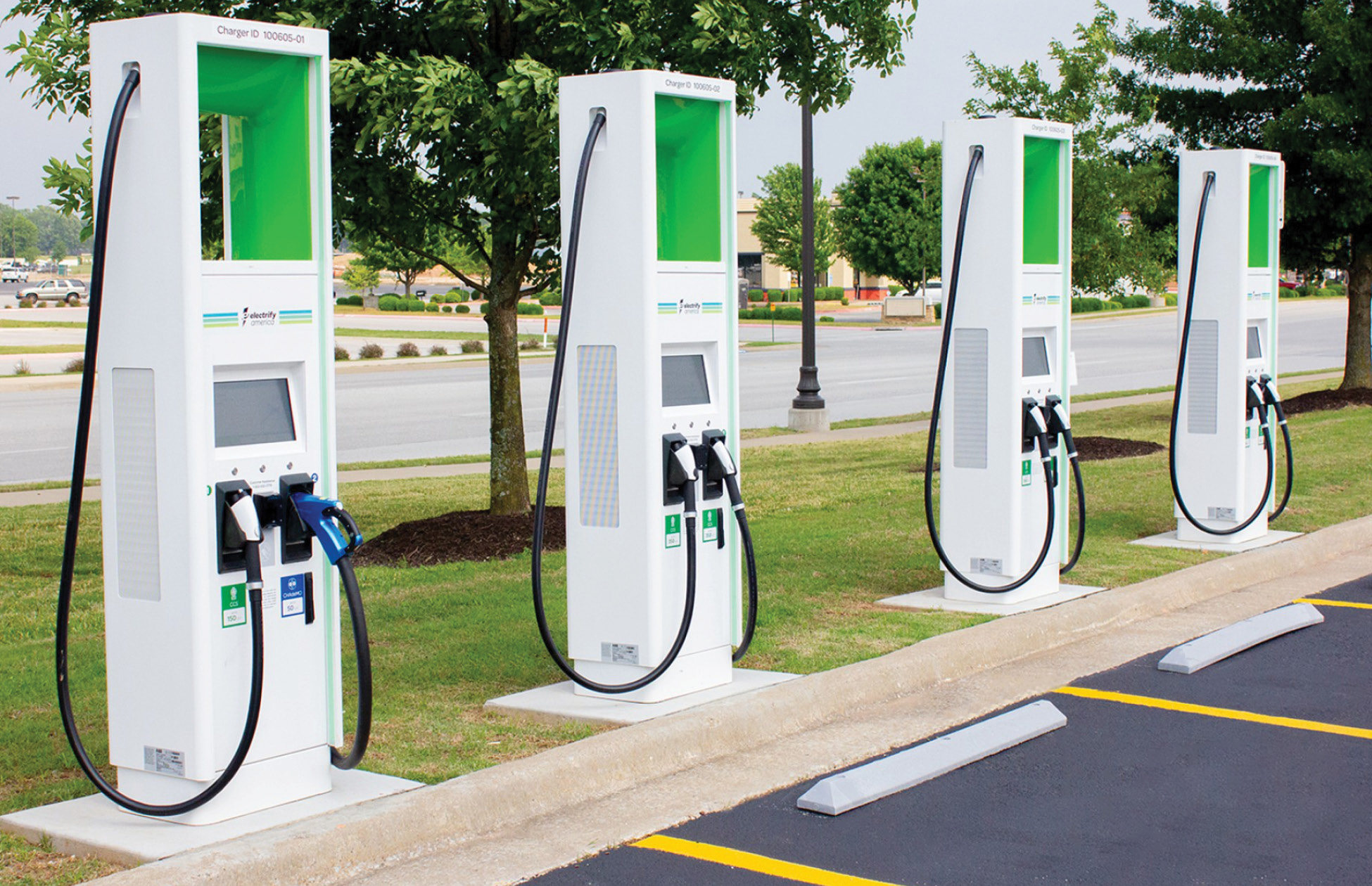 Electric vehicle (EV) charging stations. Less than three percent of U.S. vehicles are currently electric, but EV sales are increasing by each quarter. Figure courtesy of &lt;a href=&quot;https://www.progressive-charlestown.com/2023/12/high-speed-electric-vehicle-charging.html&quot; target=&quot;_blank&quot;&gt; Progressive Charlestown&lt;/a&gt;.