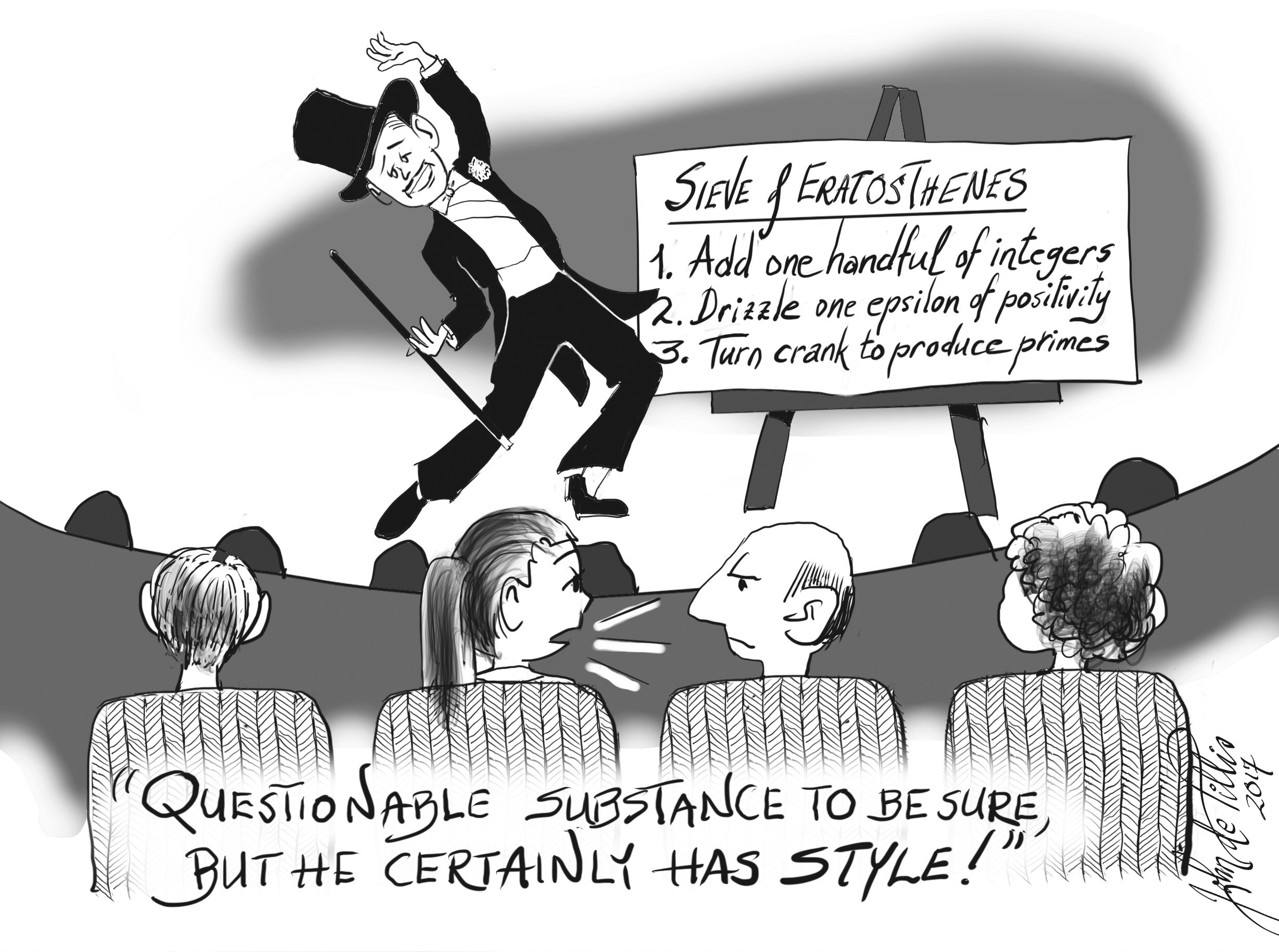Cartoon created by mathematician John de Pillis
