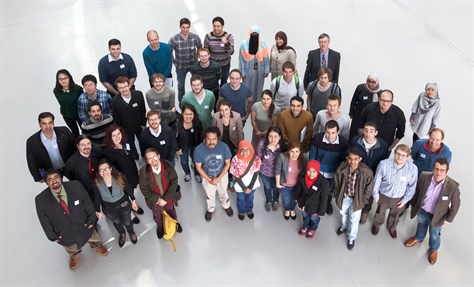 For many students, involvement in SIAM comes through chapters at their universities. Pictured here are members of the University of Manchester chapter in early May, at their 2014 student conference. Courtesy of Nicholas Higham.