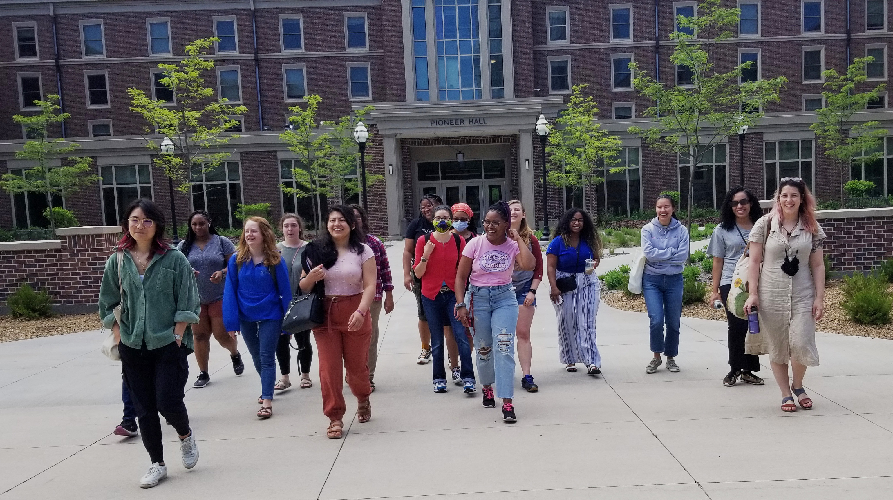 Participants of the 2021 EDGE Summer Program enjoy a walking tour of Minneapolis. Photo courtesy of the EDGE Foundation.